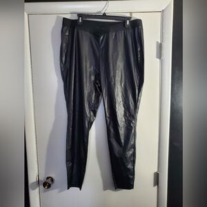Faux leather pants
